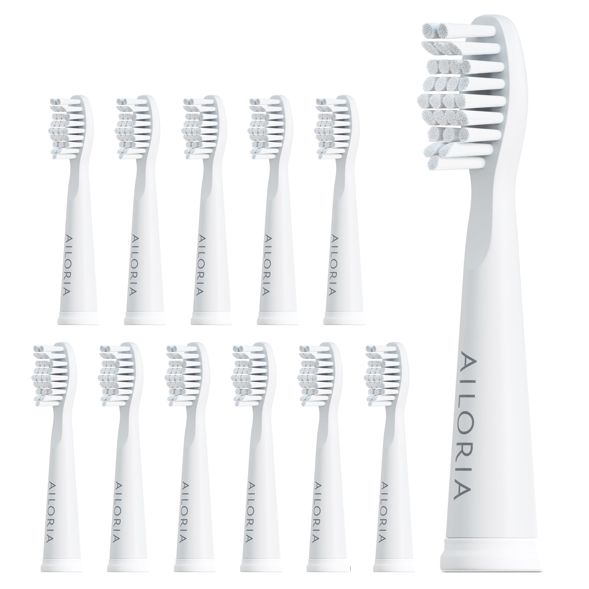 AILORIA Ersatzb&uuml;rstenk&ouml;pfe 12er Set FLASH TRAVEL 