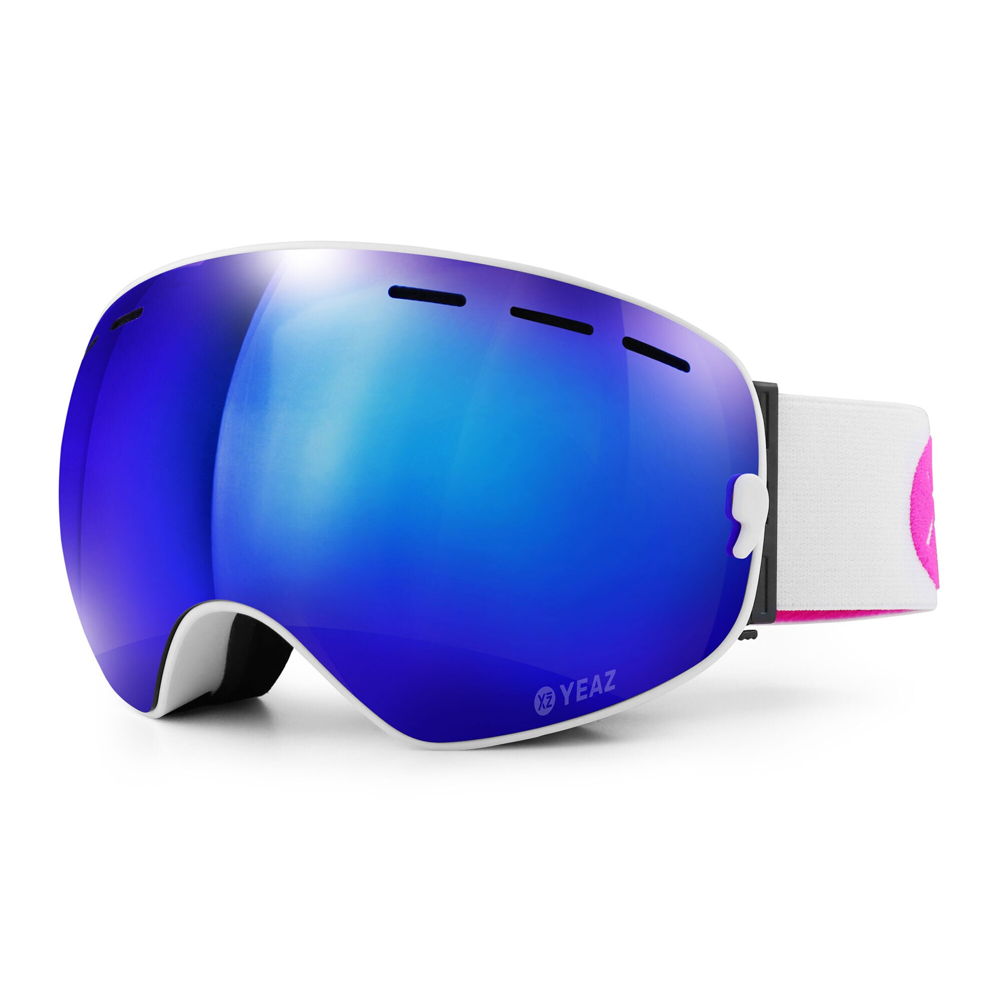 YEAZ Ski- Snowboardbrille mit Rahmen blau/pink verspiegelt XTRM-SUMMIT 