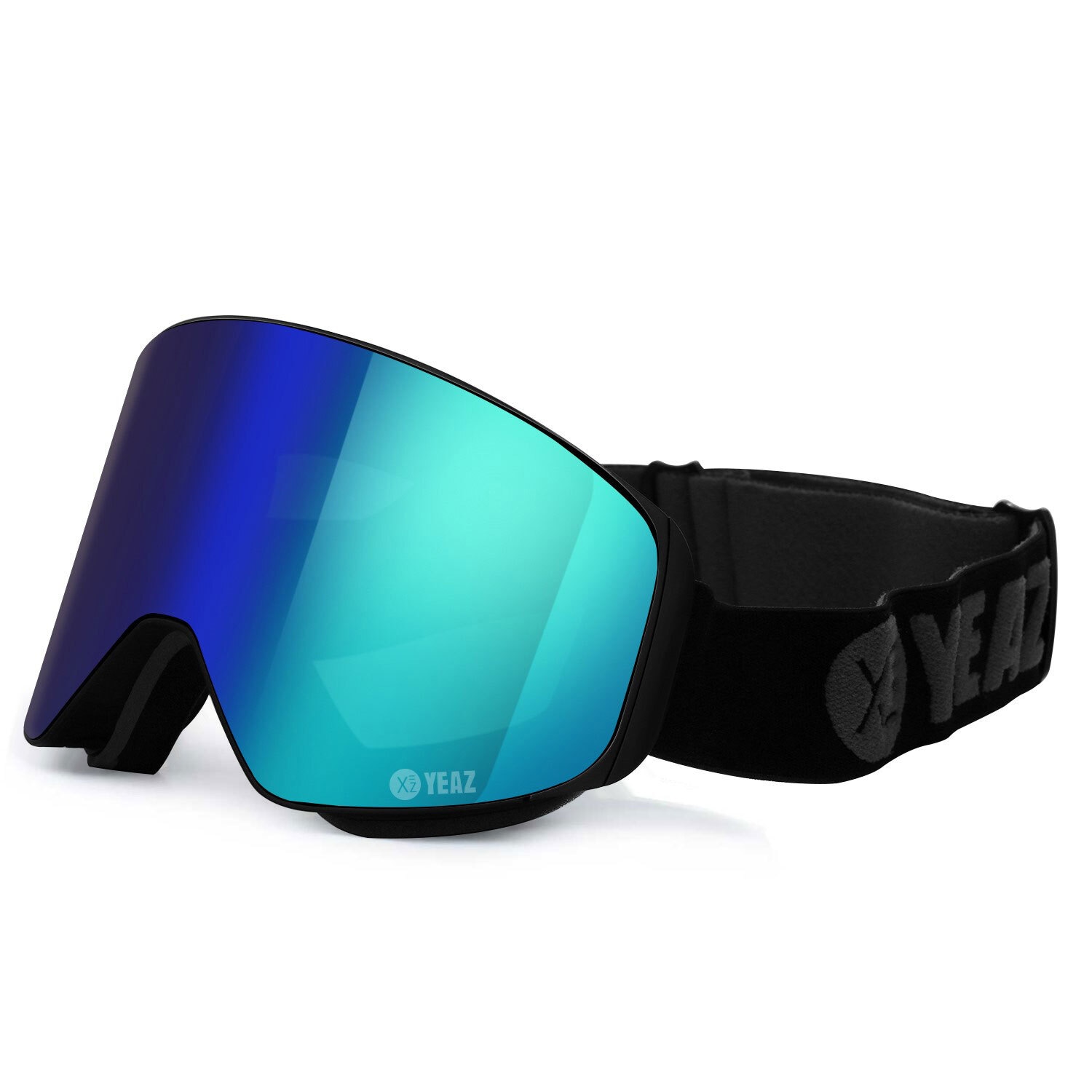 YEAZ Magnet-Ski-Snowboardbrille gr&uuml;n verspiegelt/schwarz APEX 