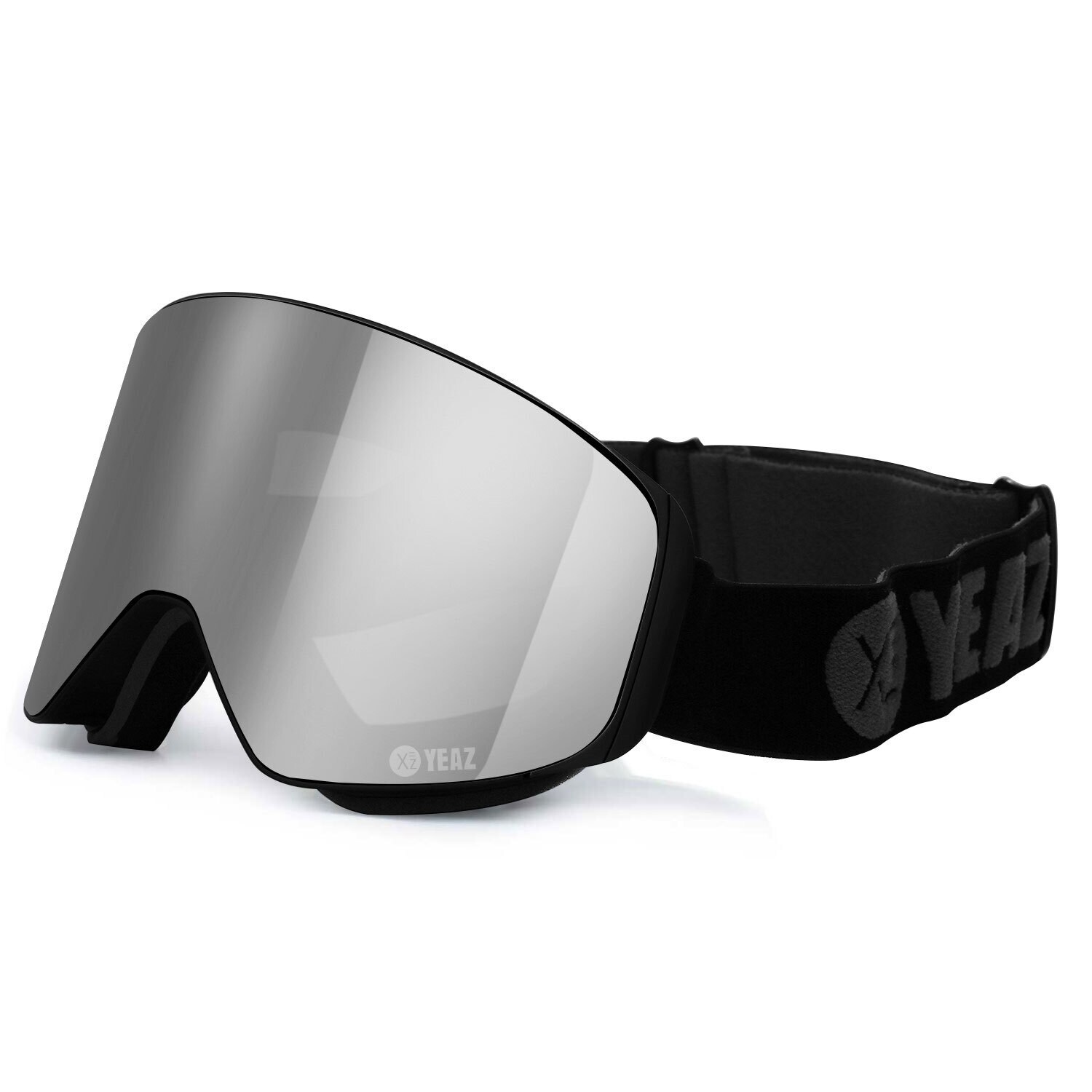 Magnet-Ski-Snowboardbrille silber verspiegelt/schwarz APEX