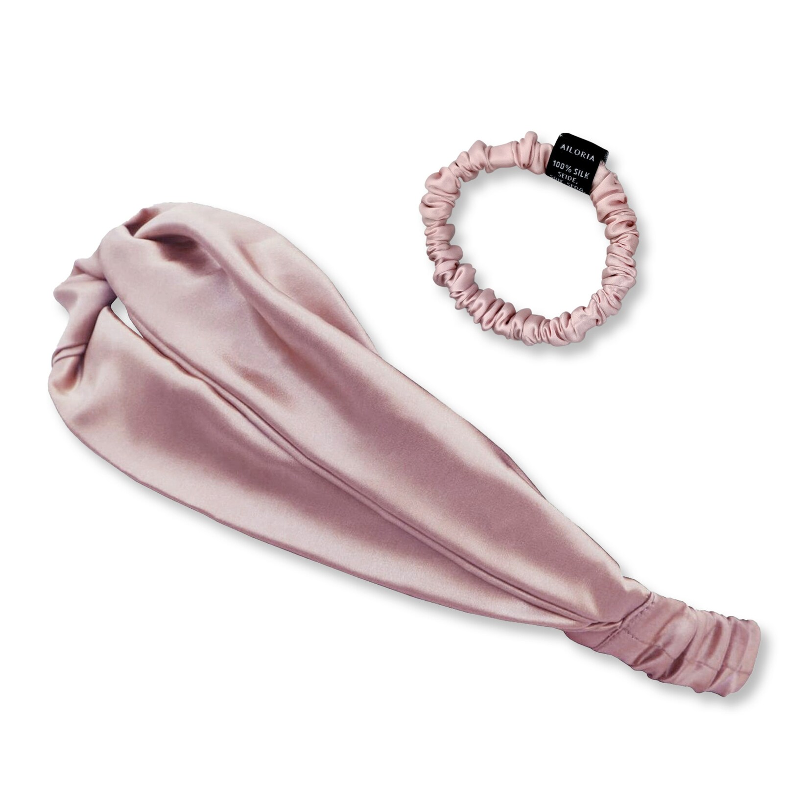 Set Headband und Scrunchie S aus Seide SOYEUX & DOUX