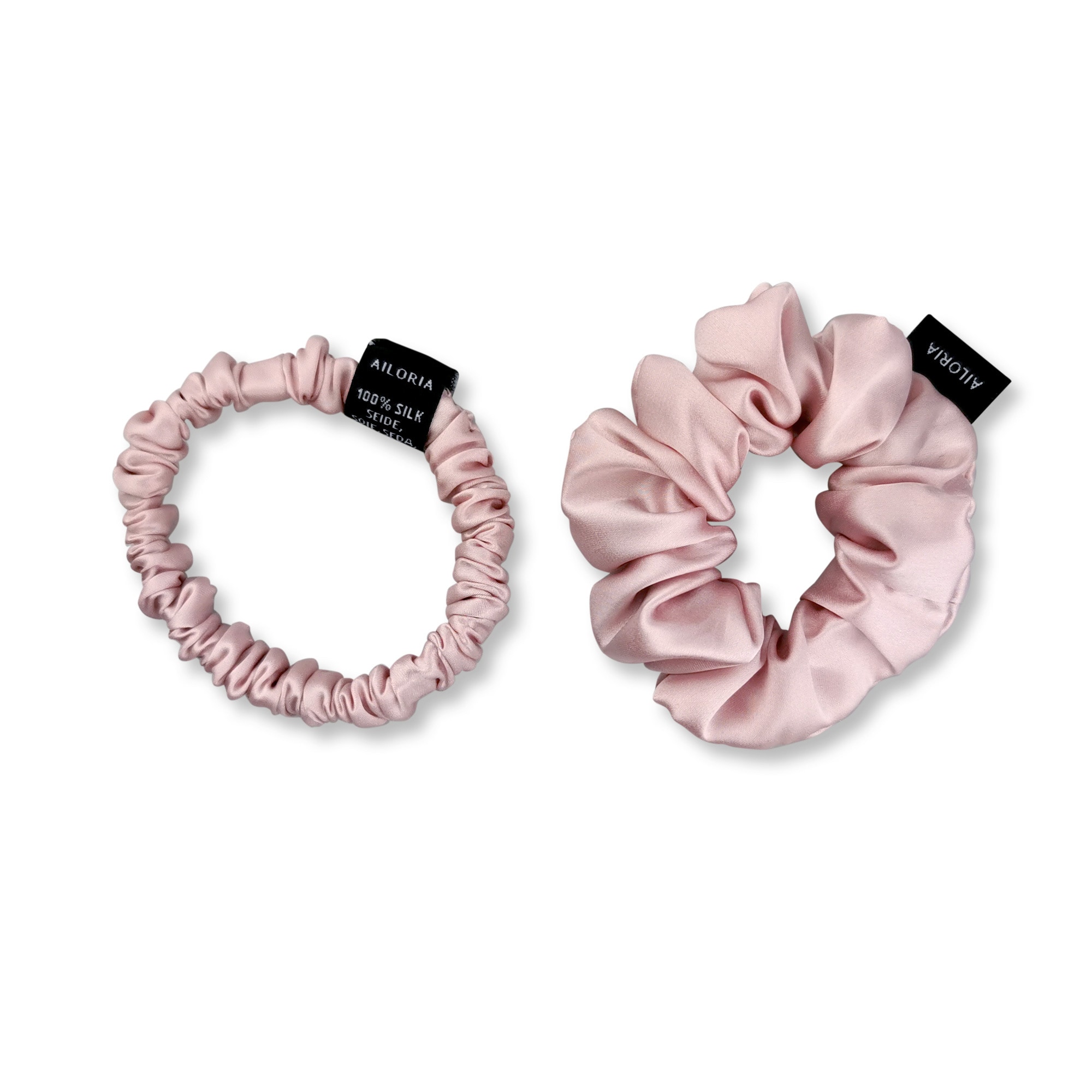AILORIA Set Scrunchies S und M aus Seide DOUX 