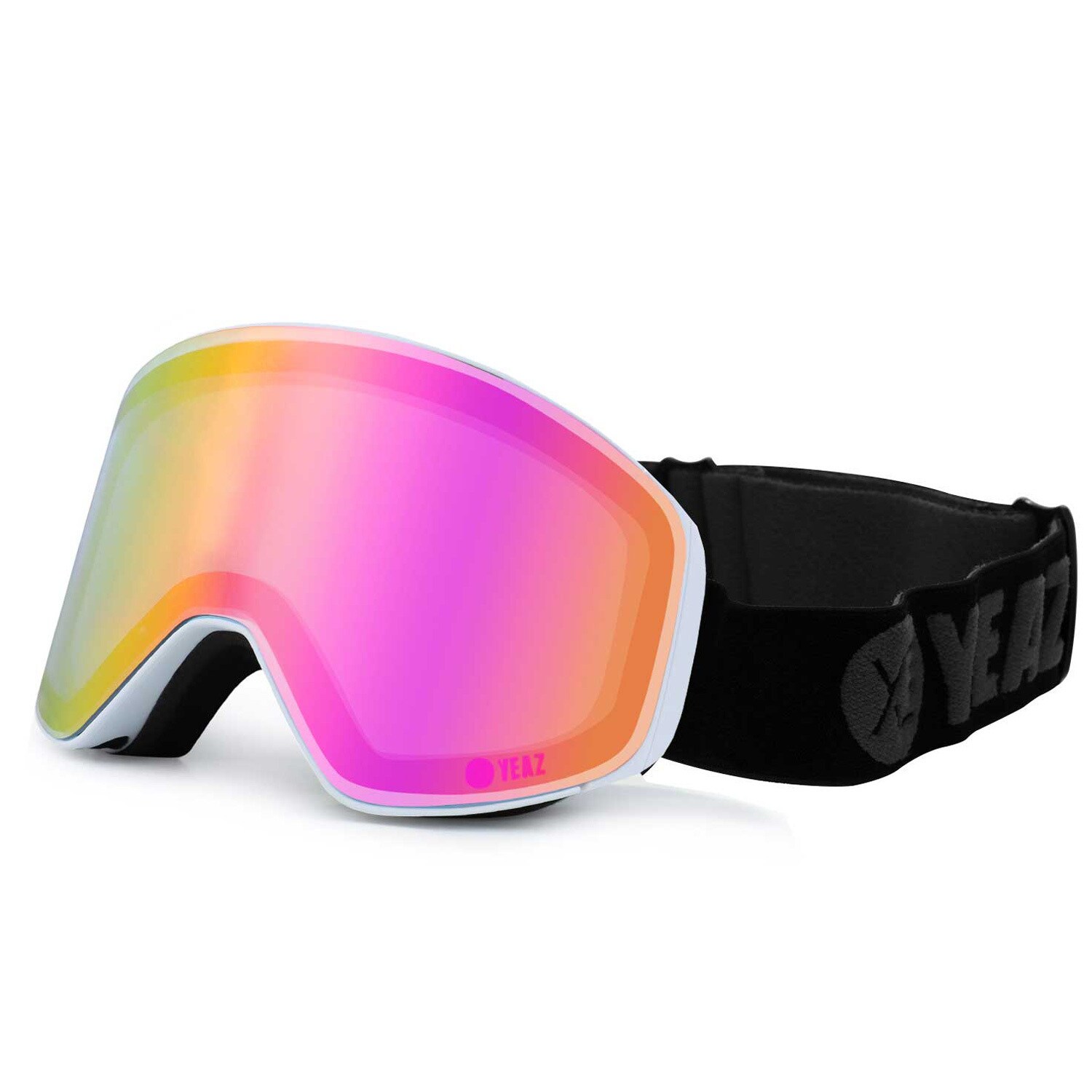YEAZ Magnet-Ski-Snowboardbrille pink verspiegelt/wei&szlig; APEX 