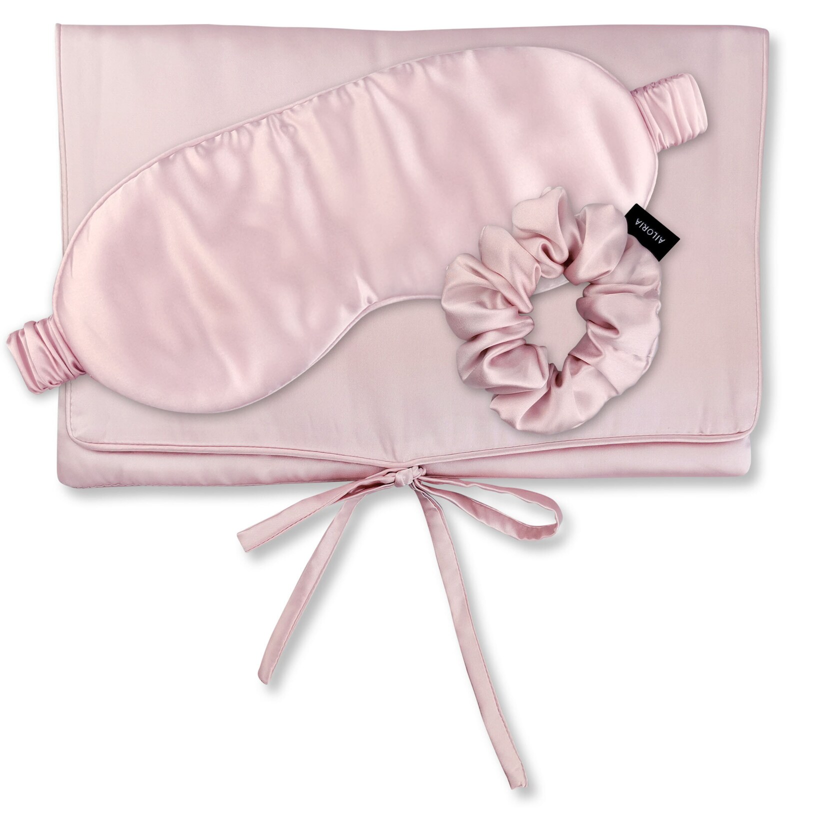 Tasche, Schlafmaske & Scrunchie M aus Seide TRAVEL SET BEAUTY M