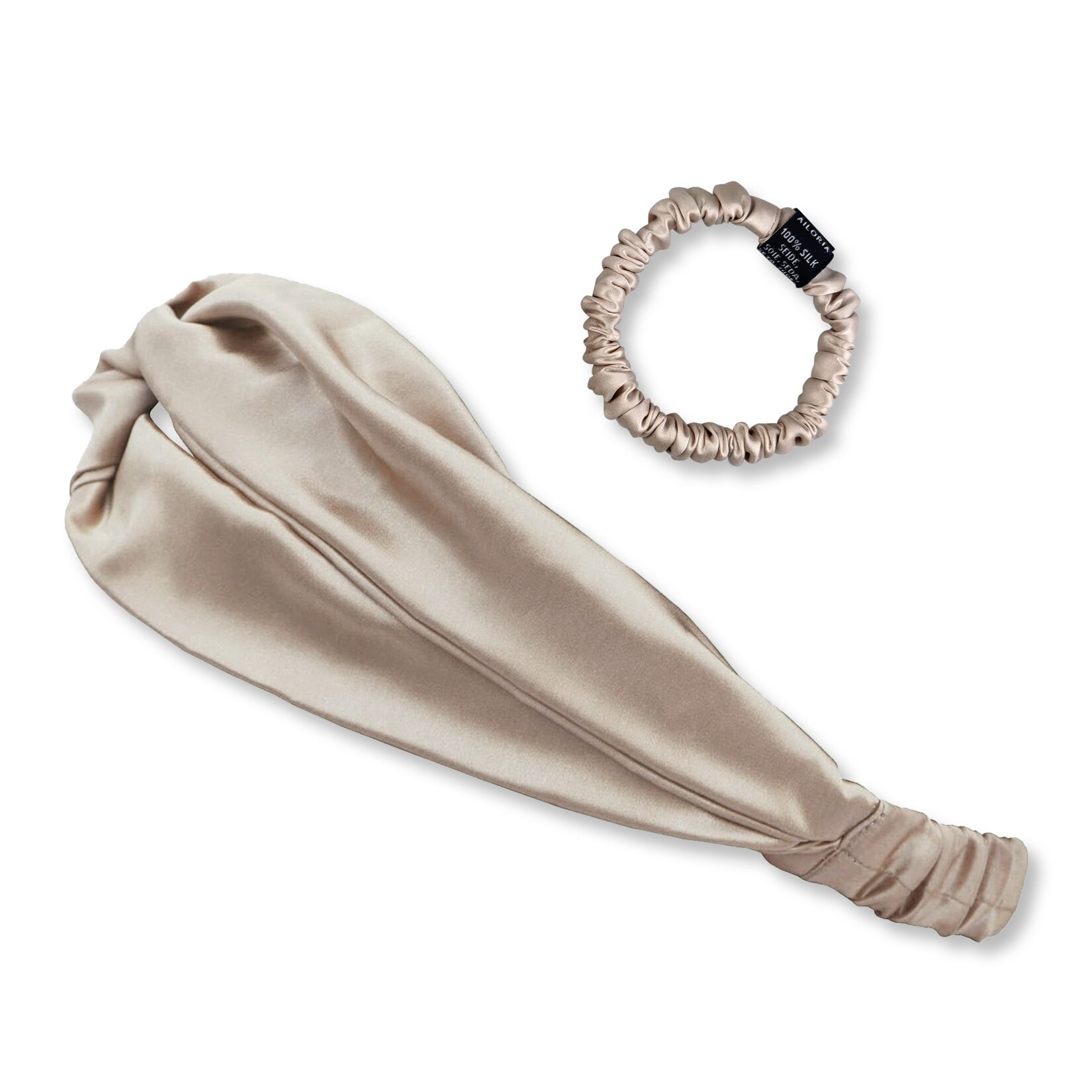 Set Headband und Scrunchie S aus Seide SOYEUX & DOUX
