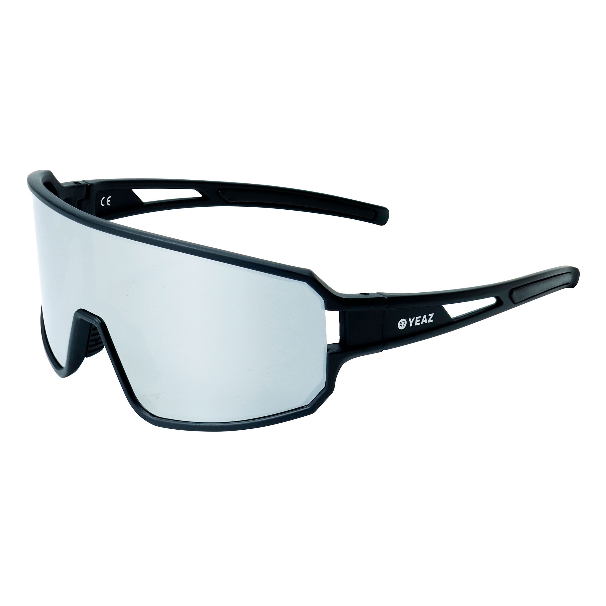 YEAZ Sport-Sonnenbrille Black/Silver Mirror SUNWAVE 