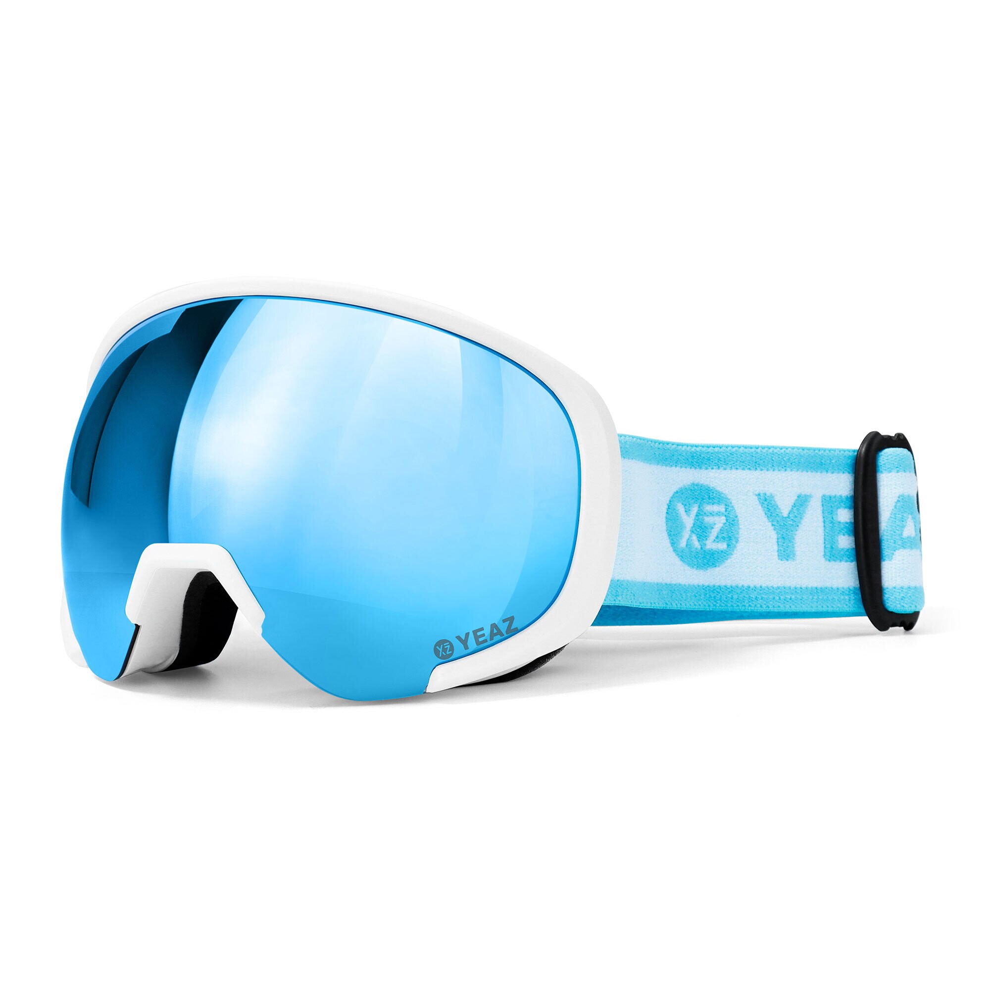 YEAZ Ski- und Snowboard-Brille hellblau/matt wei&szlig; BLACK RUN 