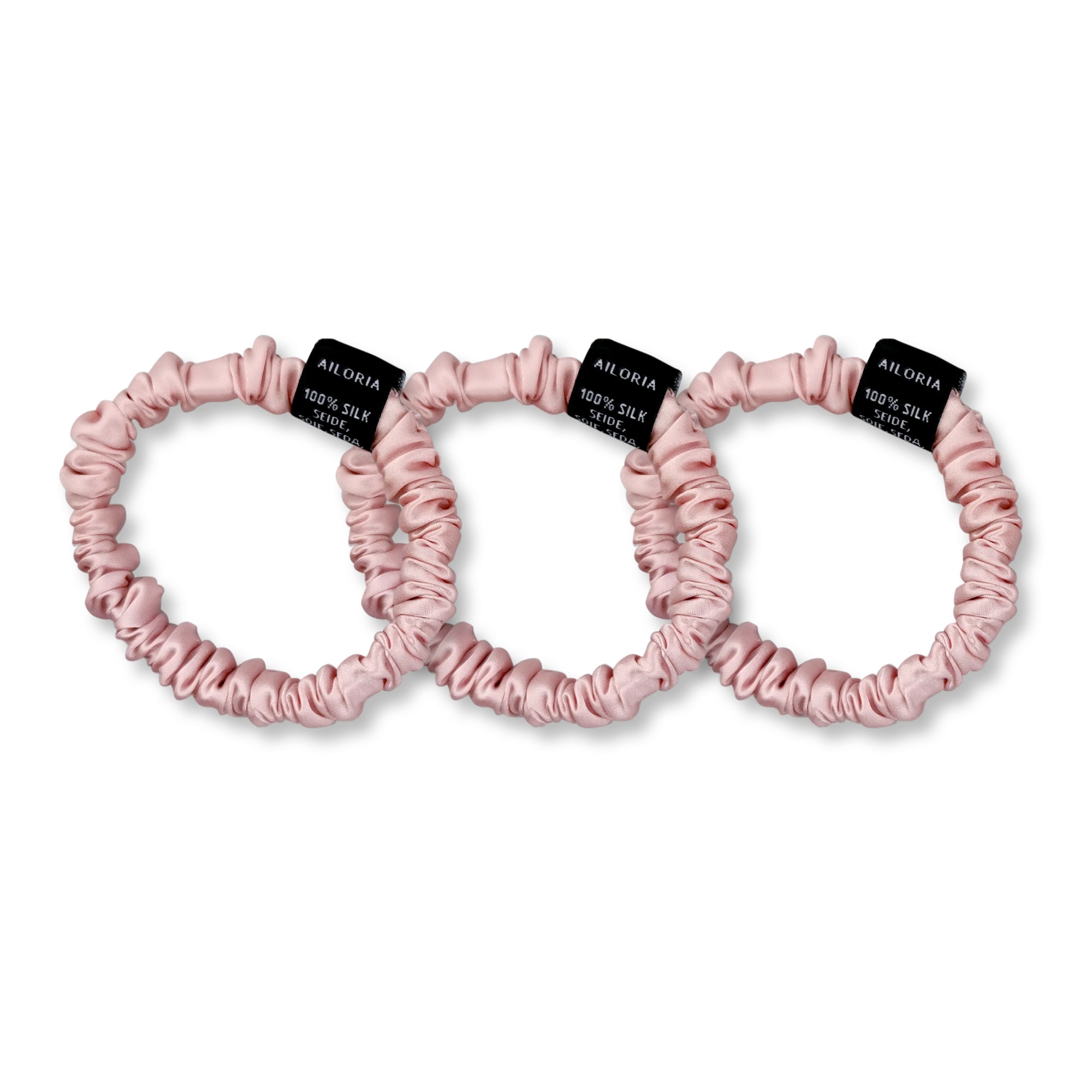 AILORIA Set 3 Scrunchies S aus Seide DOUX 