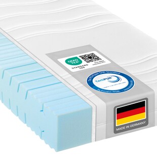 BeCoBeCo High Relax Kaltschaummatratze 21 cm Komforthöhe – Ergonomische Anpassung, 7 Zonen für optimalen Schlafkomfort, langlebig, schadstoffgeprüft, Made in Germany160 x 200 cm 