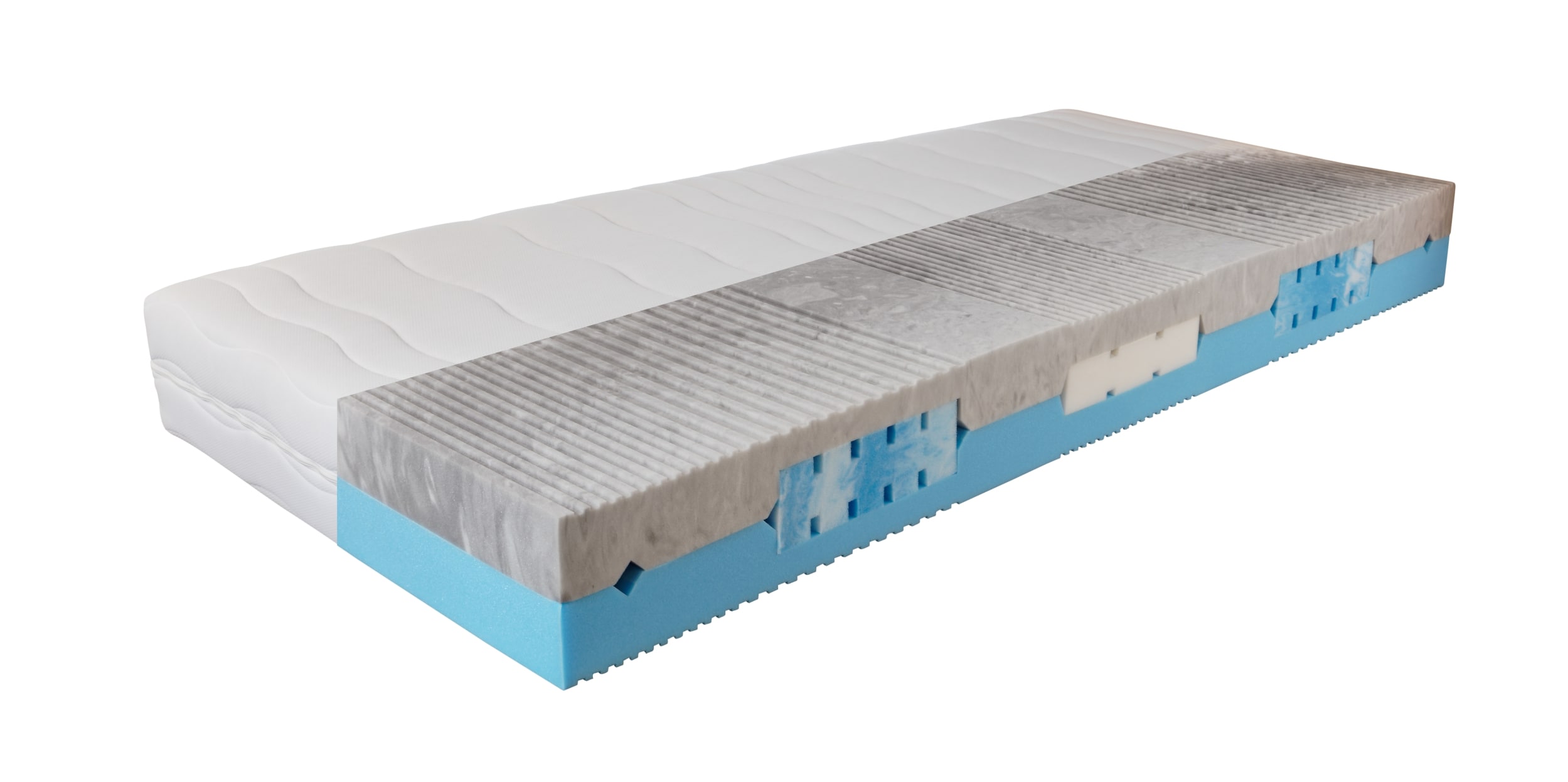 BeCoKomfortschaummatratze BeCo 2 Dreams, 2 in 1 Wendematratze mit soften Gelschaum Einlagen, 21 cm Komforth&ouml;he, 7 ergonomische Liegezonen140 x 200 cm 