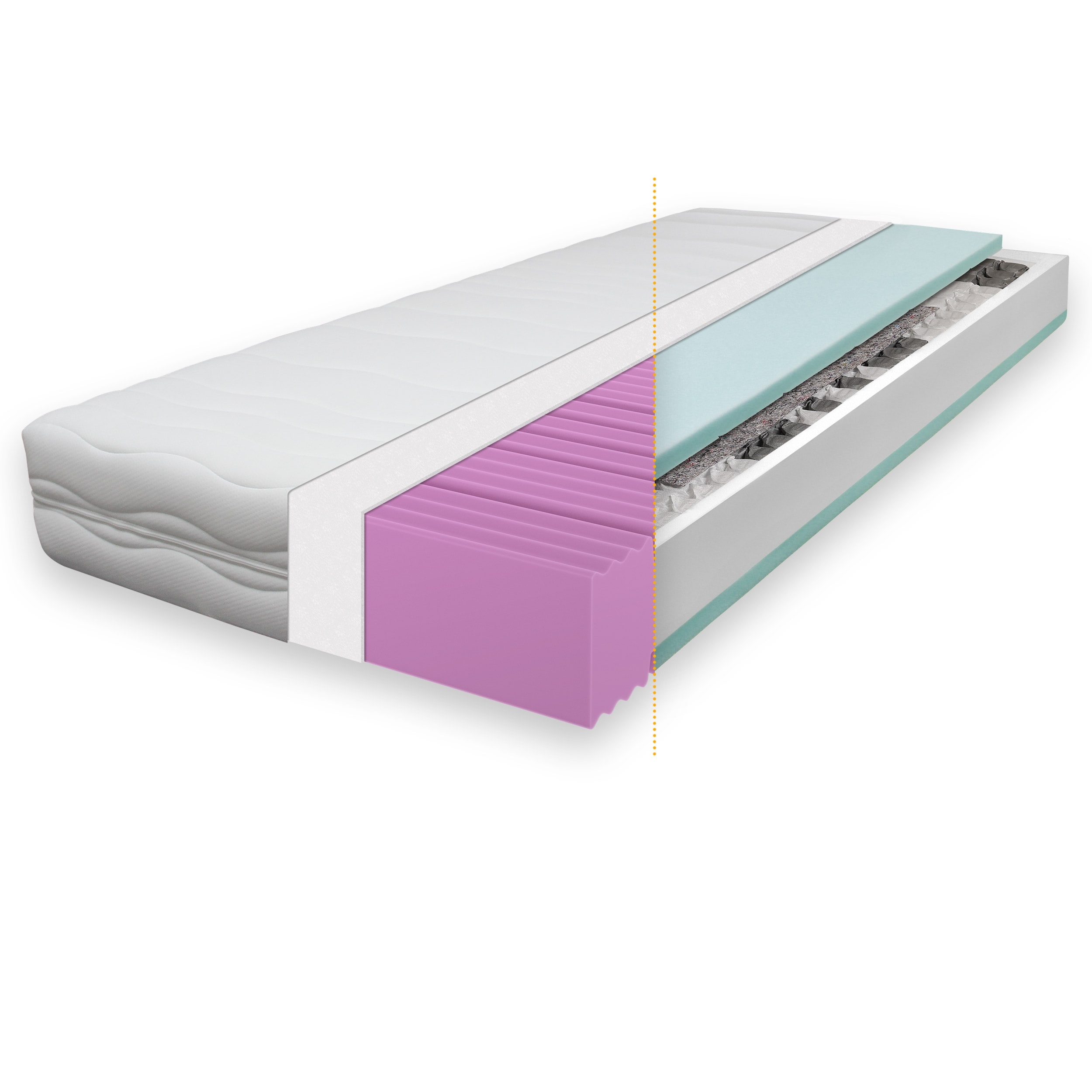 BeCoBeCo Onyx Matratze H&ouml;he 21 cm | ergonomischer Schlaf wie im Luxus-Hotel | wahlweise als Federkern oder Kaltschaum | Oeko-TEX&reg; & CertiPUR Zertifiziert80 x 200 cm 