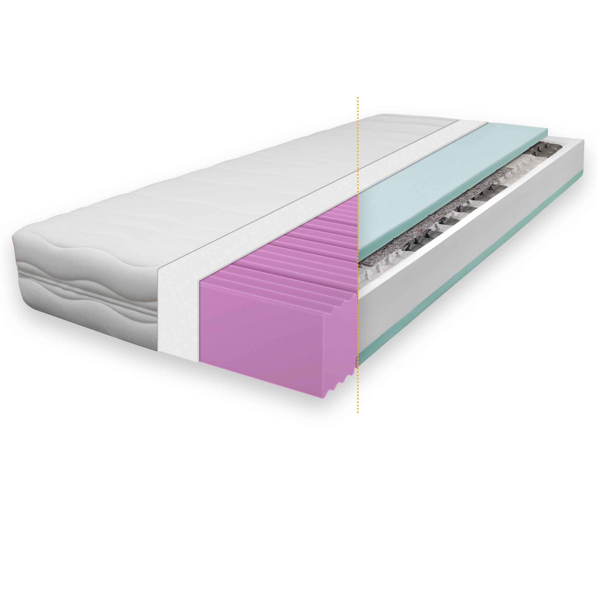 BeCoBeCo Onyx Matratze H&ouml;he 21 cm | ergonomischer Schlaf wie im Luxus-Hotel | wahlweise als Federkern oder Kaltschaum | Oeko-TEX&reg; & CertiPUR Zertifiziert90 x 200 cm 