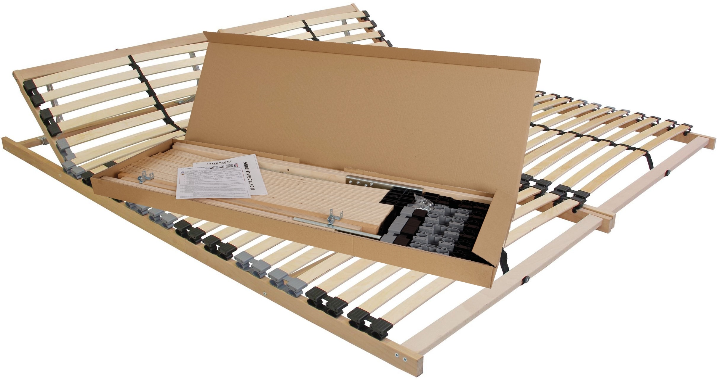 BeCoBeCo Easy Star Lattenrost verstellbar &ndash; Individuell anpassbares Kopfteil, ideal f&uuml;r alle Matratzenarten, stabil, langlebig, f&uuml;r hohen Schlafkomfort160 x 200 cm 