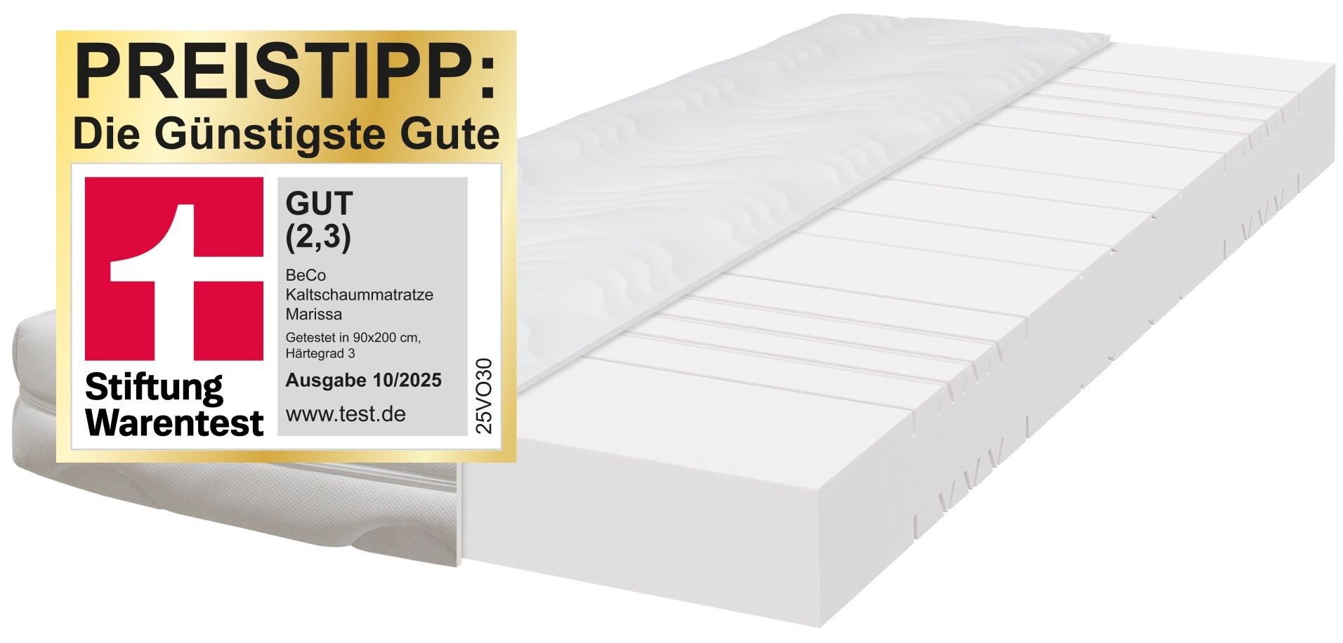 BeCoKaltschaummatratze BeCo Marissa, 18 cm Komforth&ouml;he, Made in Germany90 x 200 cm 