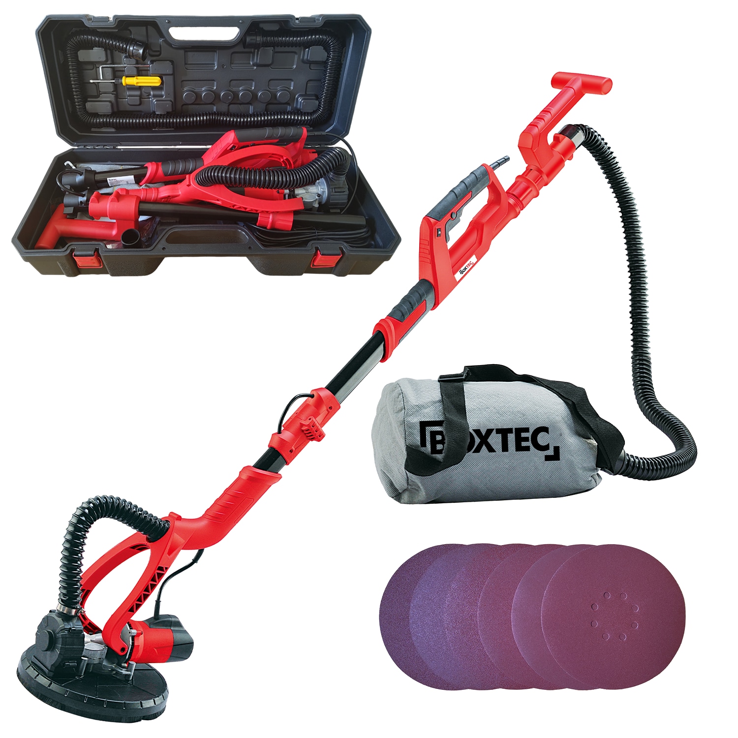 BOXTEC Sanierungsschleifer 225mm im Koffer 750 Watt, inkl. Zubeh&ouml;r 