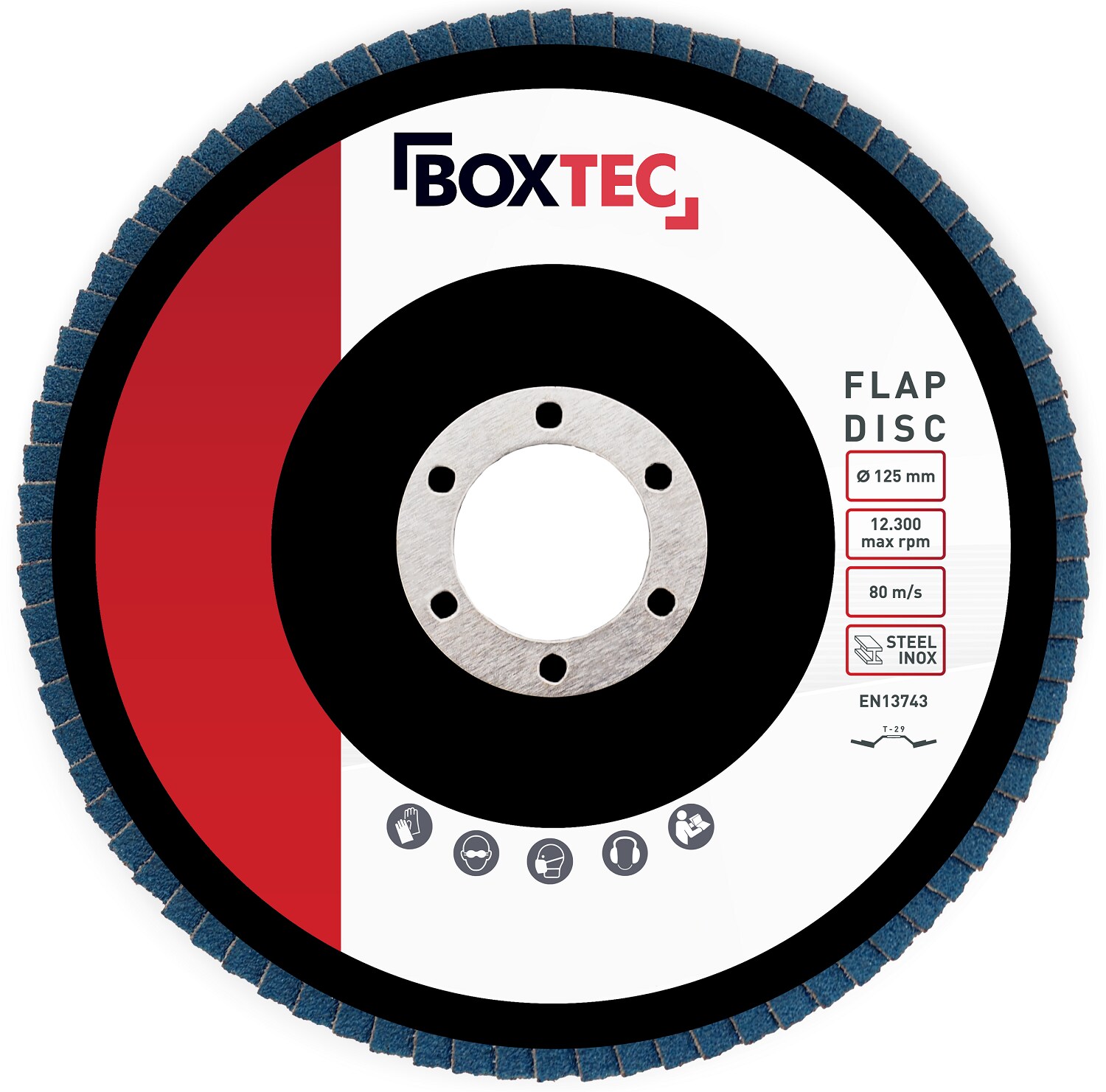 Profi-Fächerscheiben BLAU 125mm INOX Lamellenscheiben