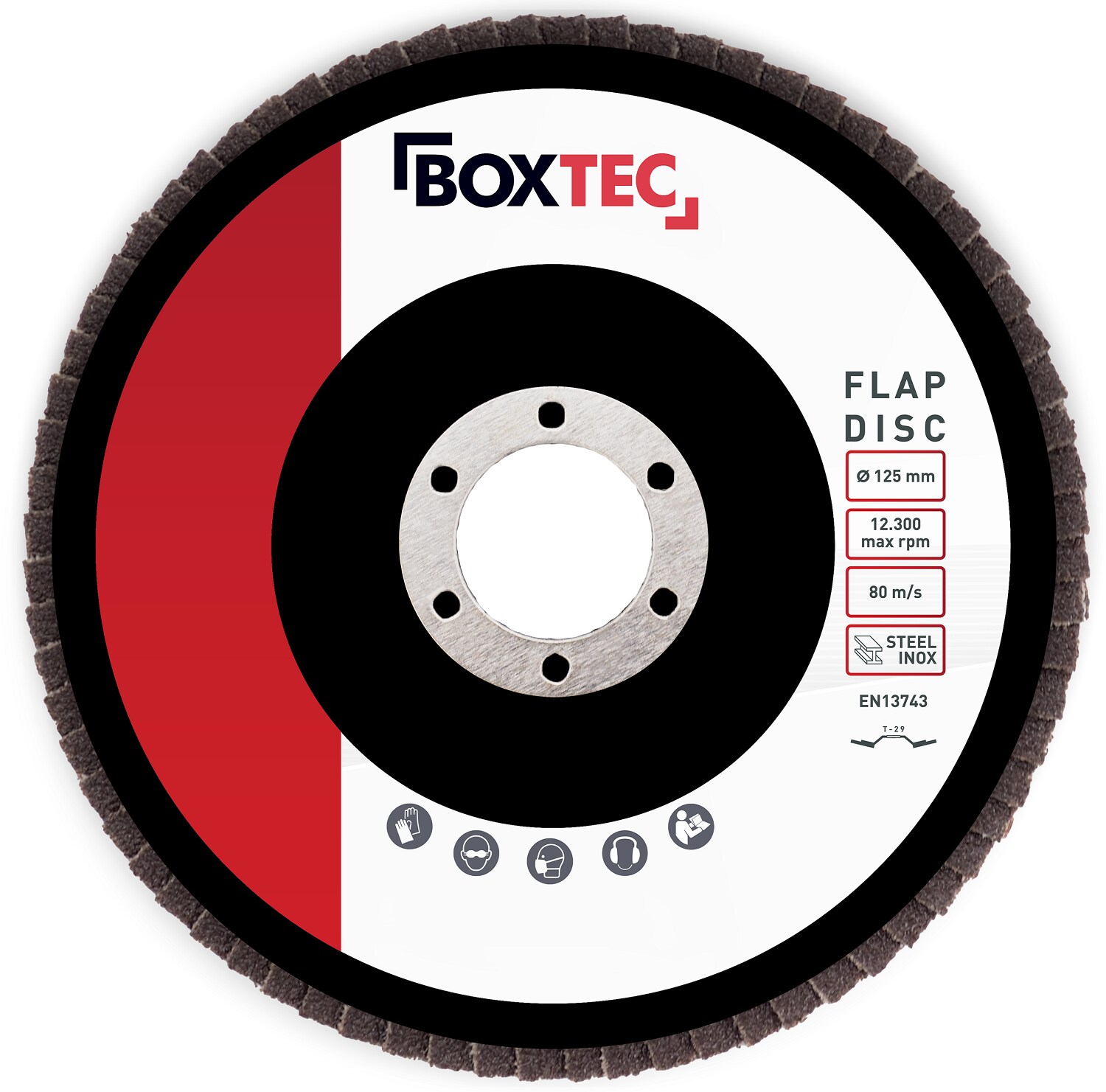 BOXTEC F&auml;cherscheiben BRAUN 125mm Lamellenscheiben f&uuml;r Metall & Holz 