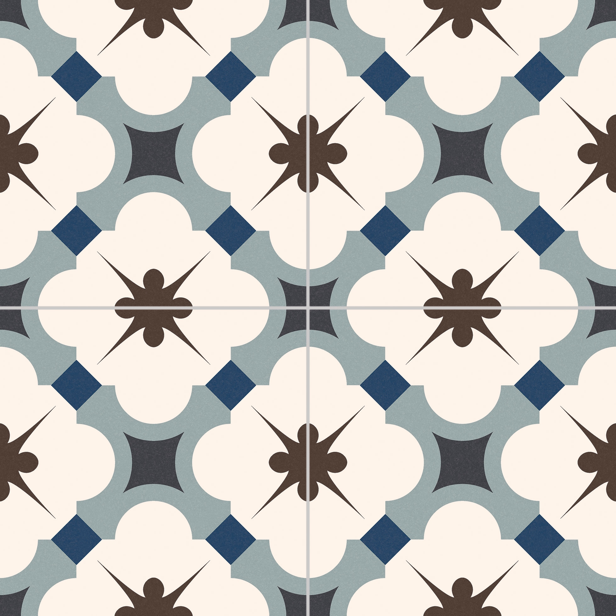 REGENT BLUE 16.5 x 16.5 Feinsteinzeug Wand- und Bodenfliese 