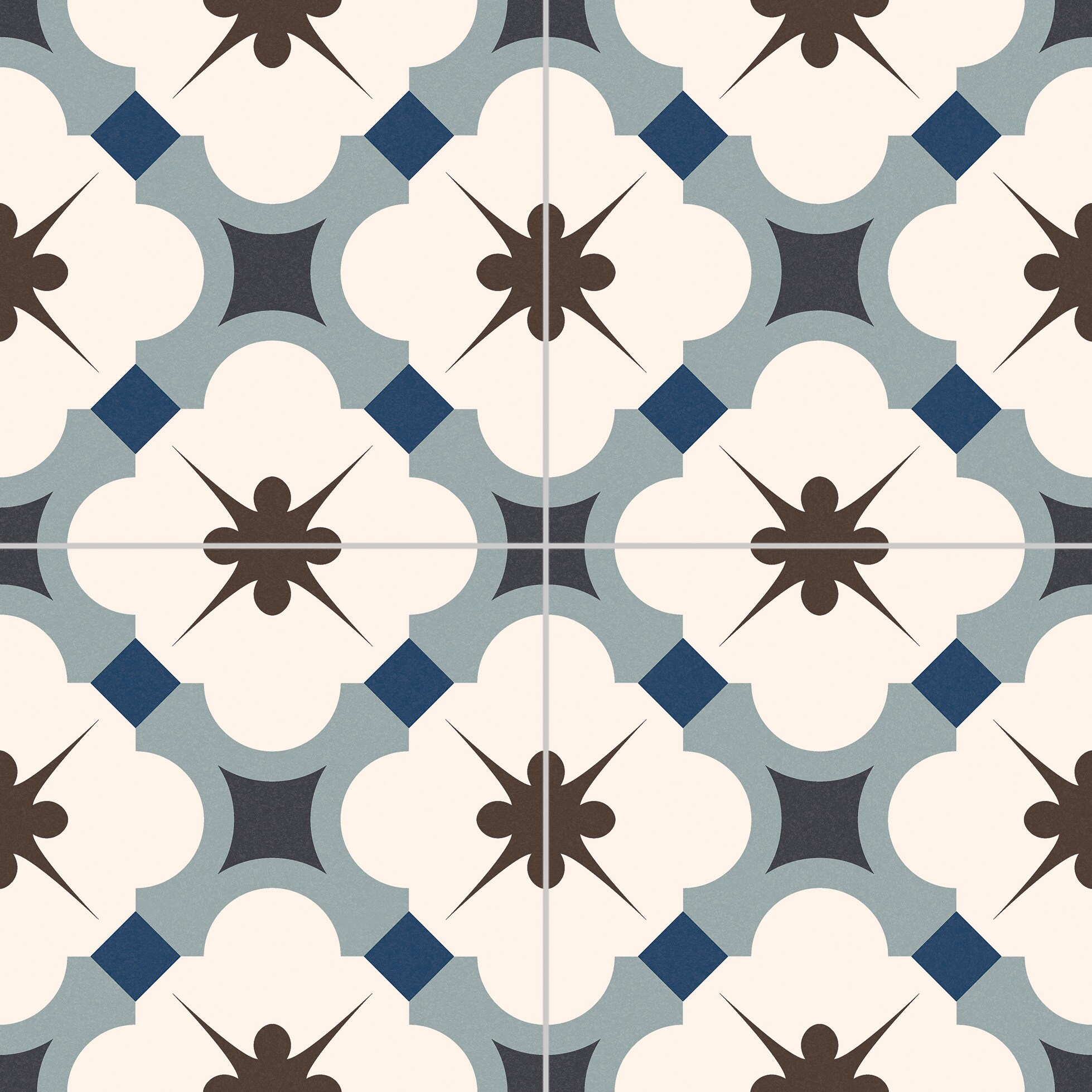 REGENT BLUE 16.5 x 16.5 Feinsteinzeug Wand- und Bodenfliese 