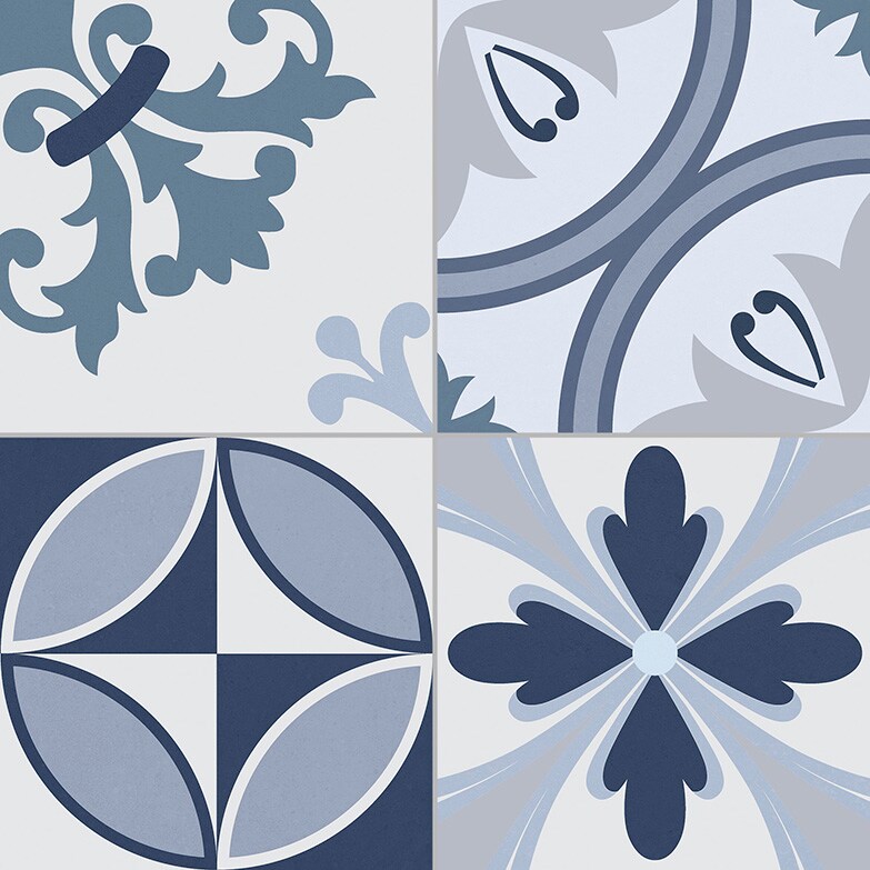 CAVALIER BLUE 16.5 x 16.5 Feinsteinzeug Wand- und Bodenfliese 