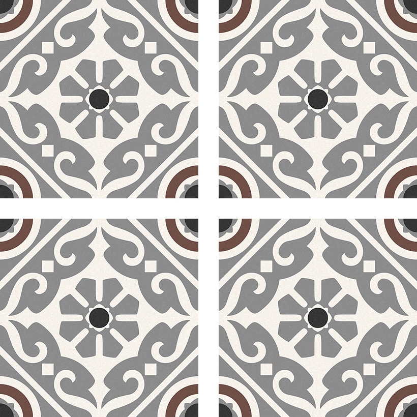 RIONI GREY 16.5 x 16.5 Feinsteinzeug Wand- und Bodenfliese 