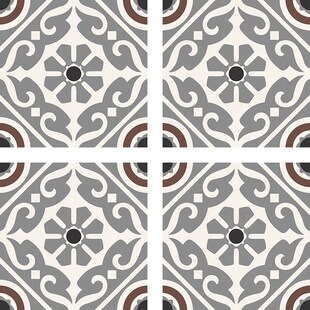 RIONI GREY 16.5 x 16.5 Feinsteinzeug Wand- und Bodenfliese 