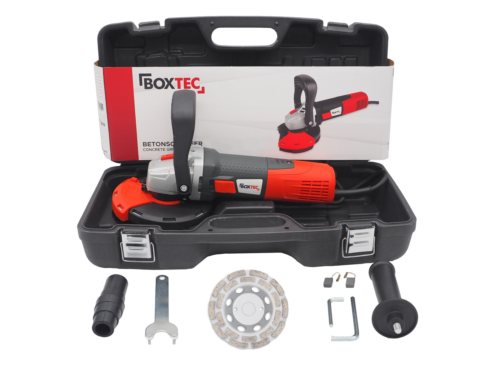 Betonschleifer 125 mm Sanierungsfräse 1.400W, Betonfräse, Set mit Koffer