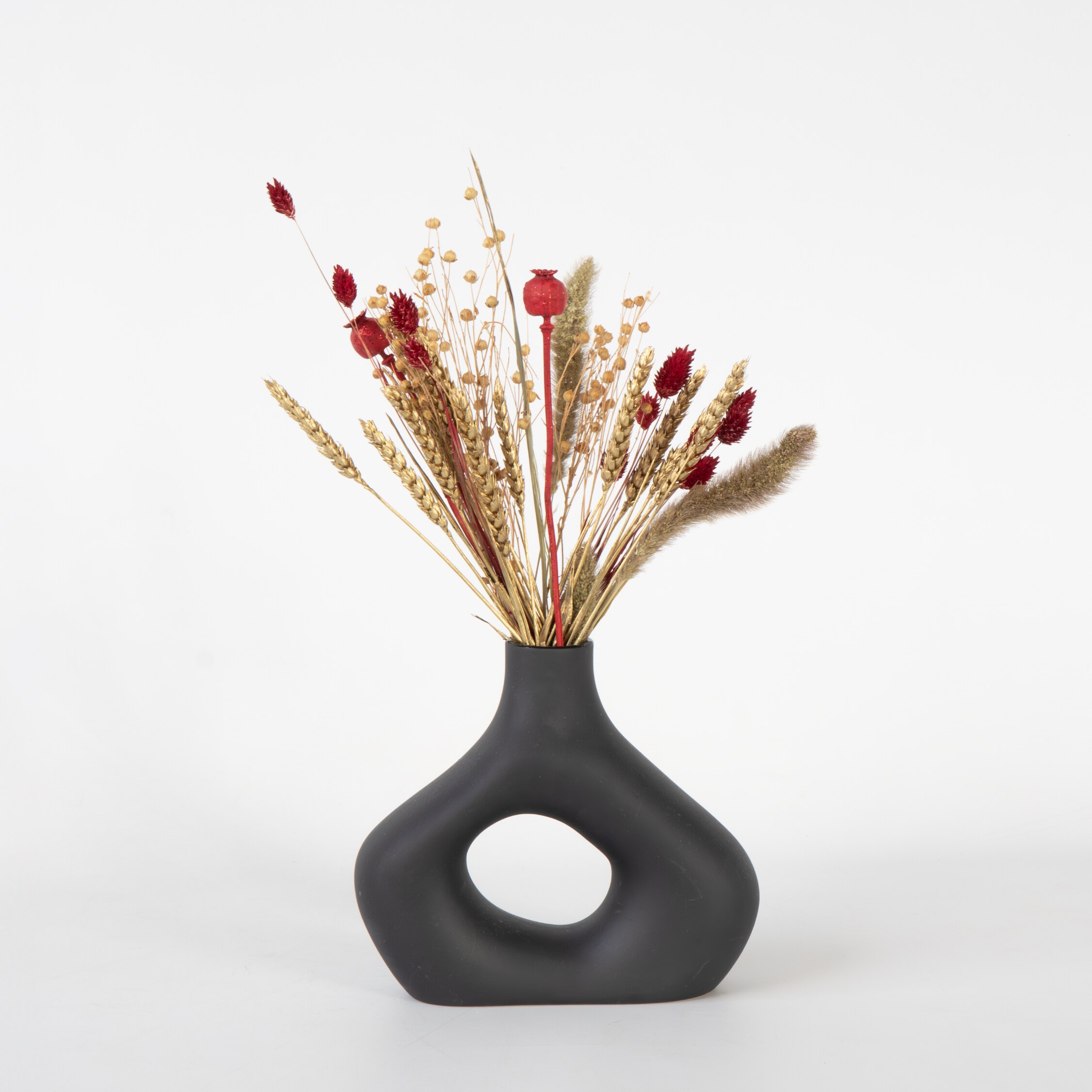 Plant in a Box - Winterlicher Glamour-Bl&uuml;tenstrau&szlig; - Trockenblumen - H&ouml;he 35 cm 