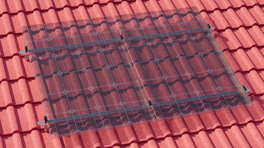 Montageset PremiumLine Schr&auml;gdach f&uuml;r 2 Module 