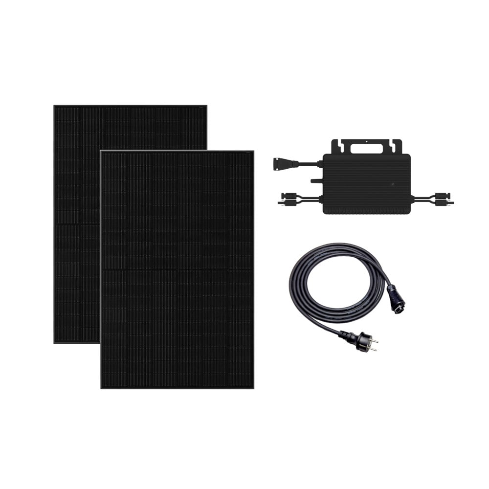 Balkonkraftwerk 800W mit 2 PV Modul JA Solar und Hoymiles 