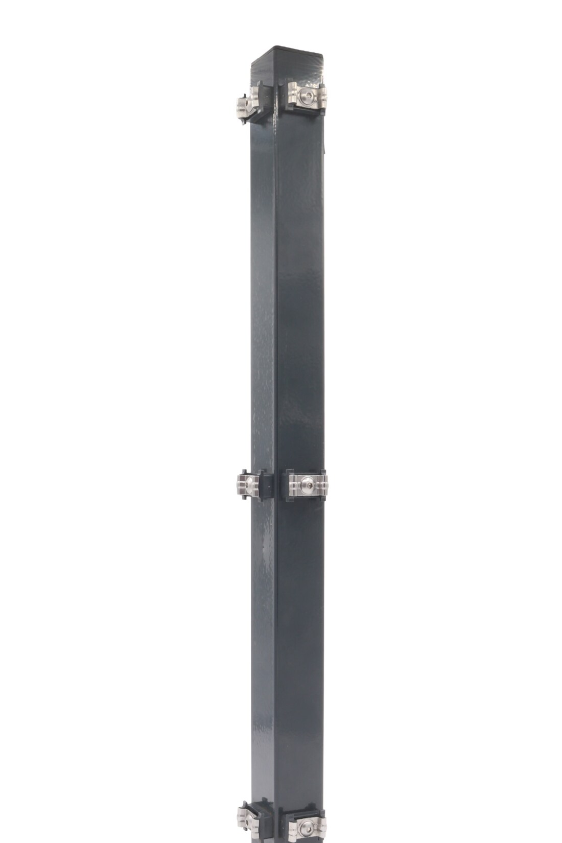 Fa-Bausysteme Eckzaunpfosten Anthrazit Klemmplättchen Höhe: 630 mm