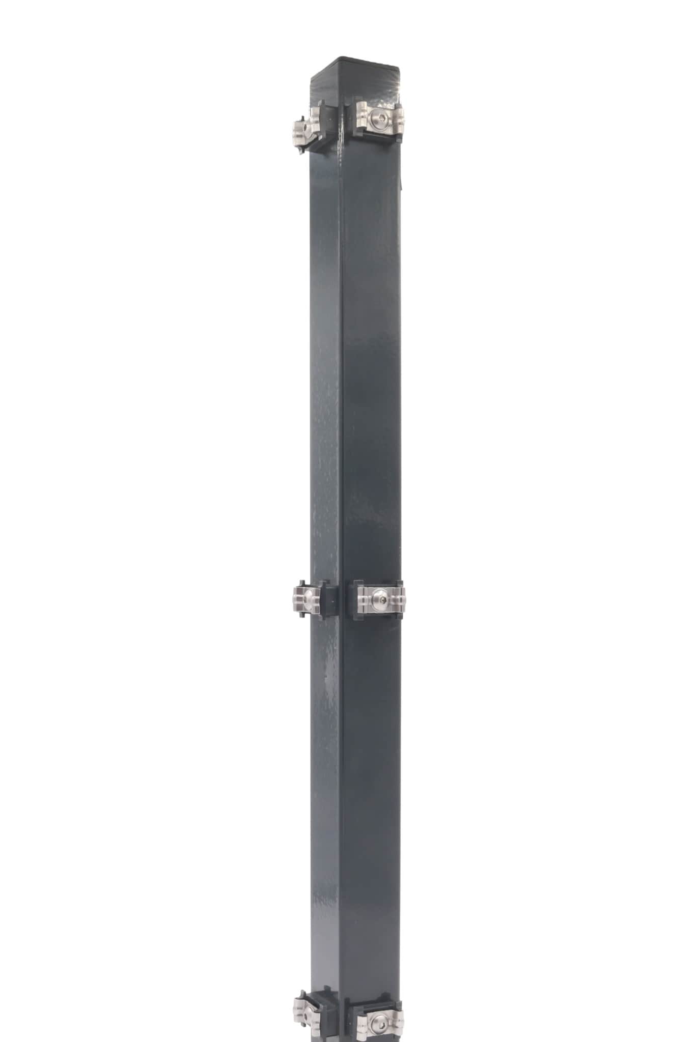 Fa-Bausysteme Eckzaunpfosten Anthrazit Klemmpl&auml;ttchen H&ouml;he: 630 mm 