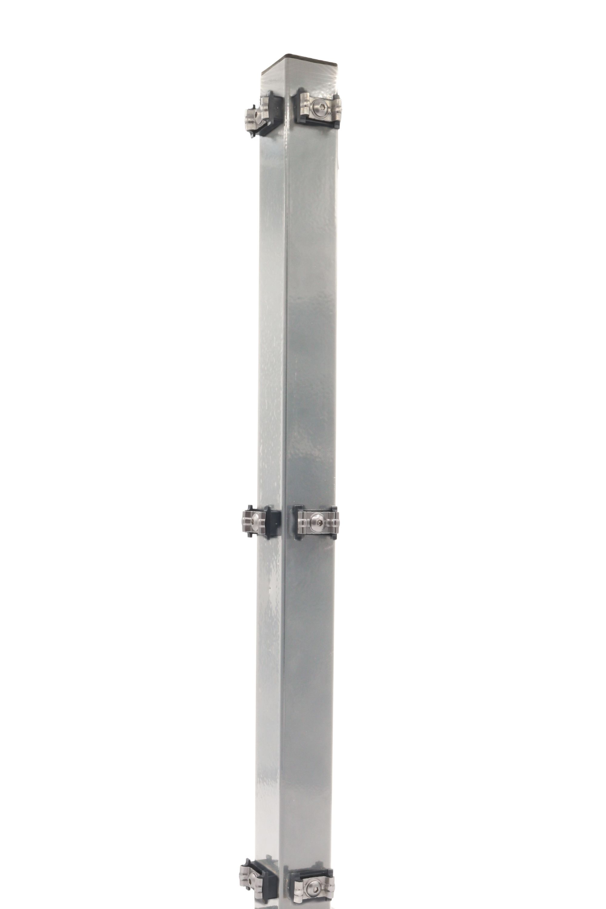 Fa-Bausysteme Eckzaunpfosten Feuerverzinkt Klemmpl&auml;ttchen H&ouml;he: 630 mm 