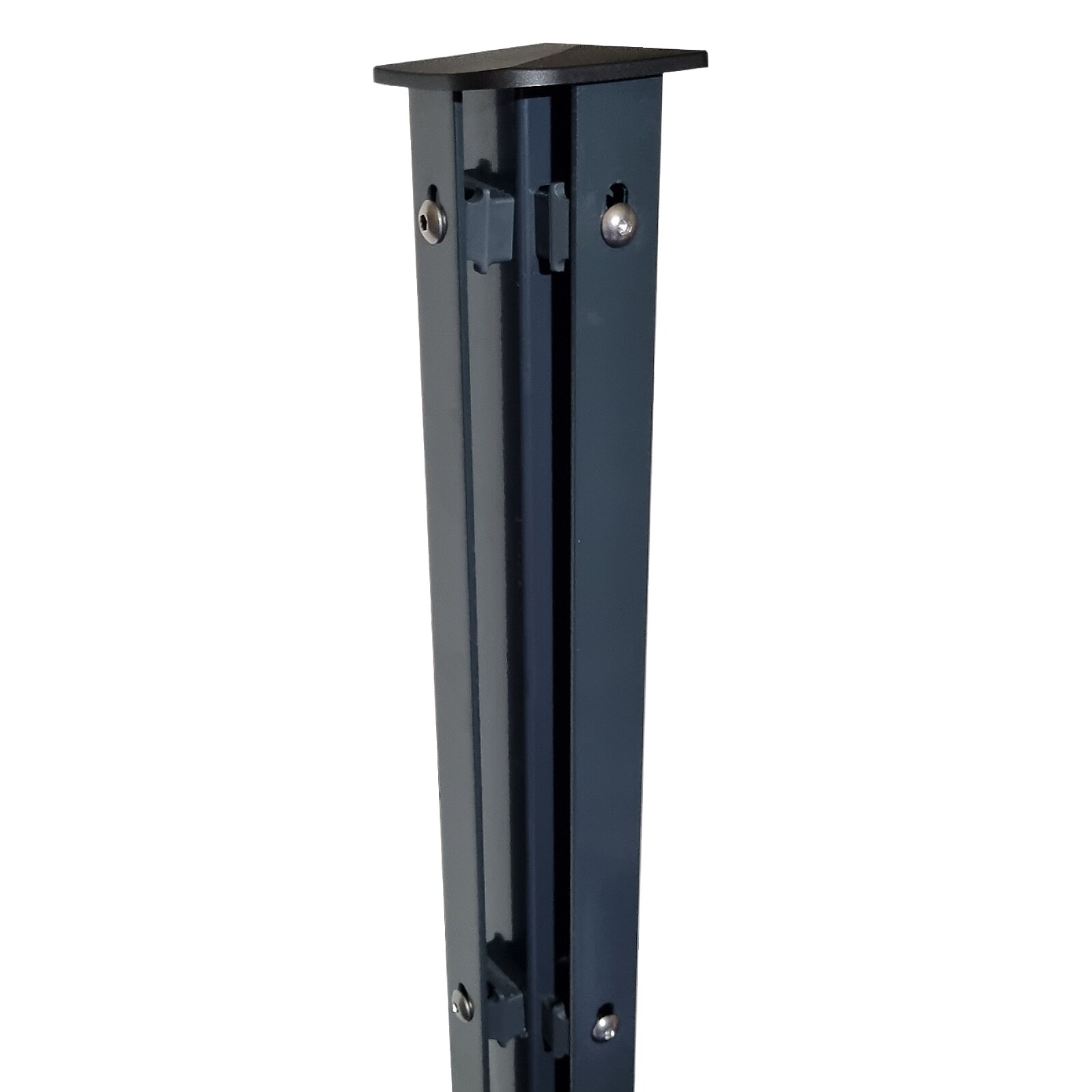 Fa-Bausysteme Eckzaunpfosten Anthrazit Abdeckschiene H&ouml;he: 1230 mm 