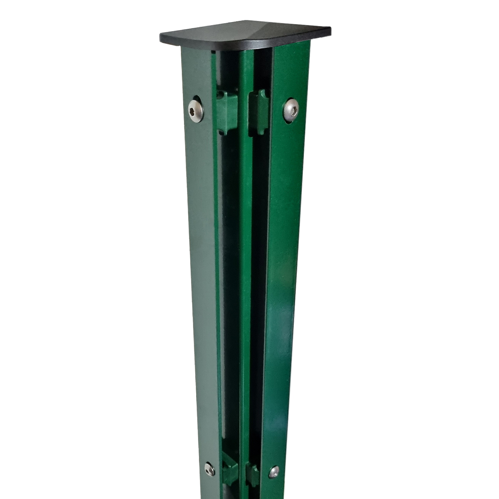 Fa-Bausysteme Eckzaunpfosten Moosgr&uuml;n Abdeckschiene H&ouml;he: 1830 mm 