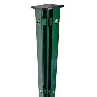 Fa-Bausysteme Eckzaunpfosten Moosgrün Abdeckschiene Höhe: 1630 mm 