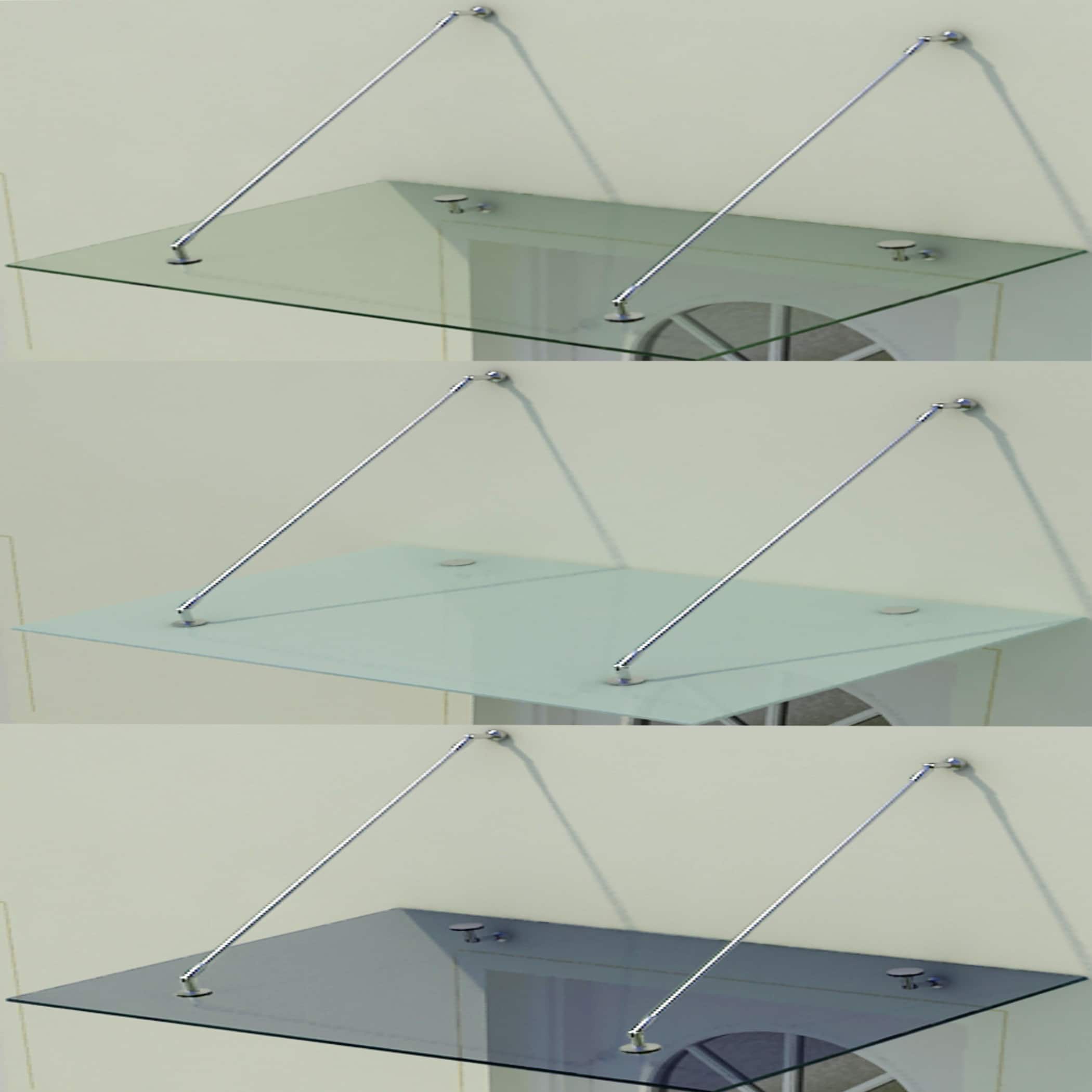 Fa-Bausysteme Glasvordach Olymp Milchglas 200 x 90 cm 