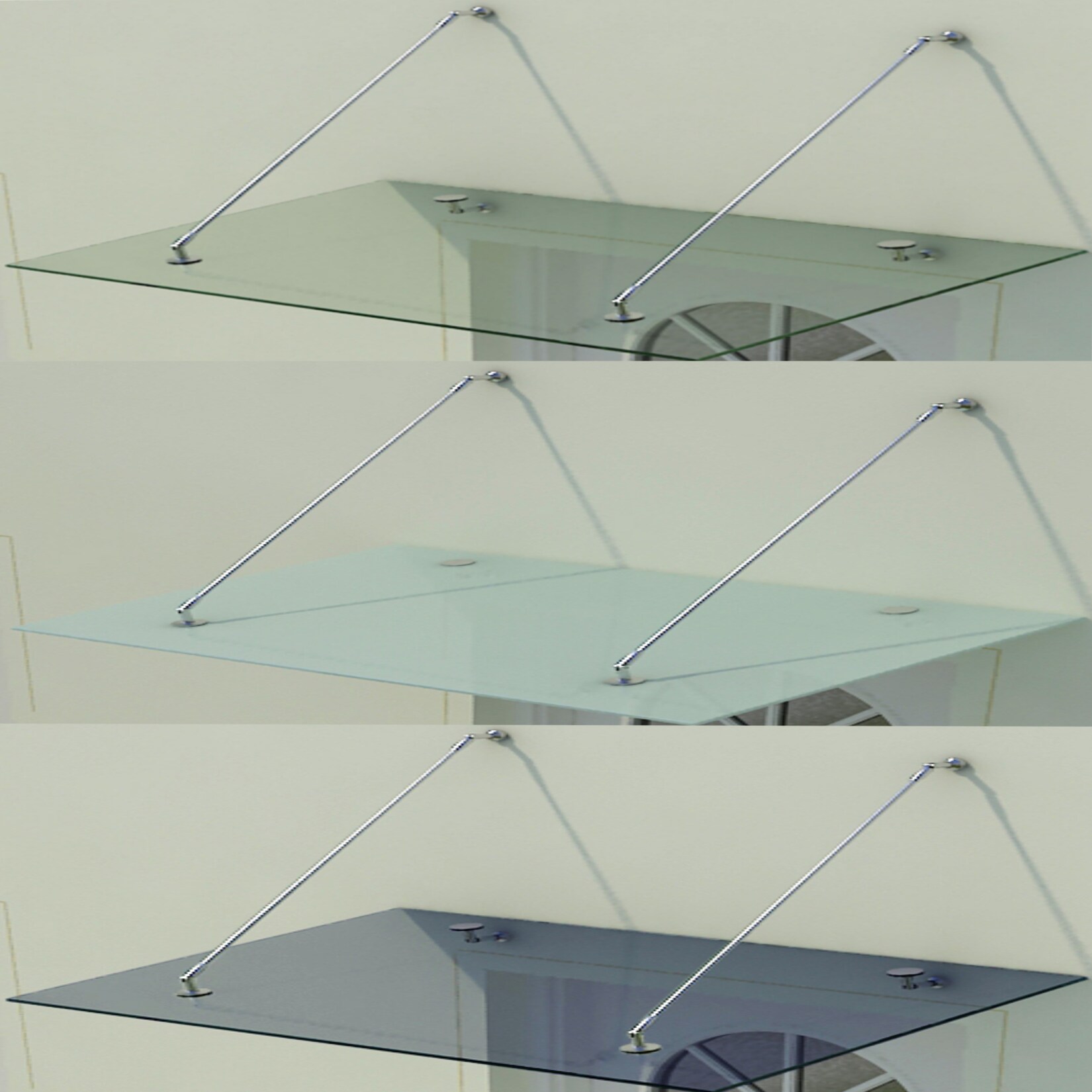 Fa-Bausysteme Glasvordach Olymp Grauglas 150 x 90 cm