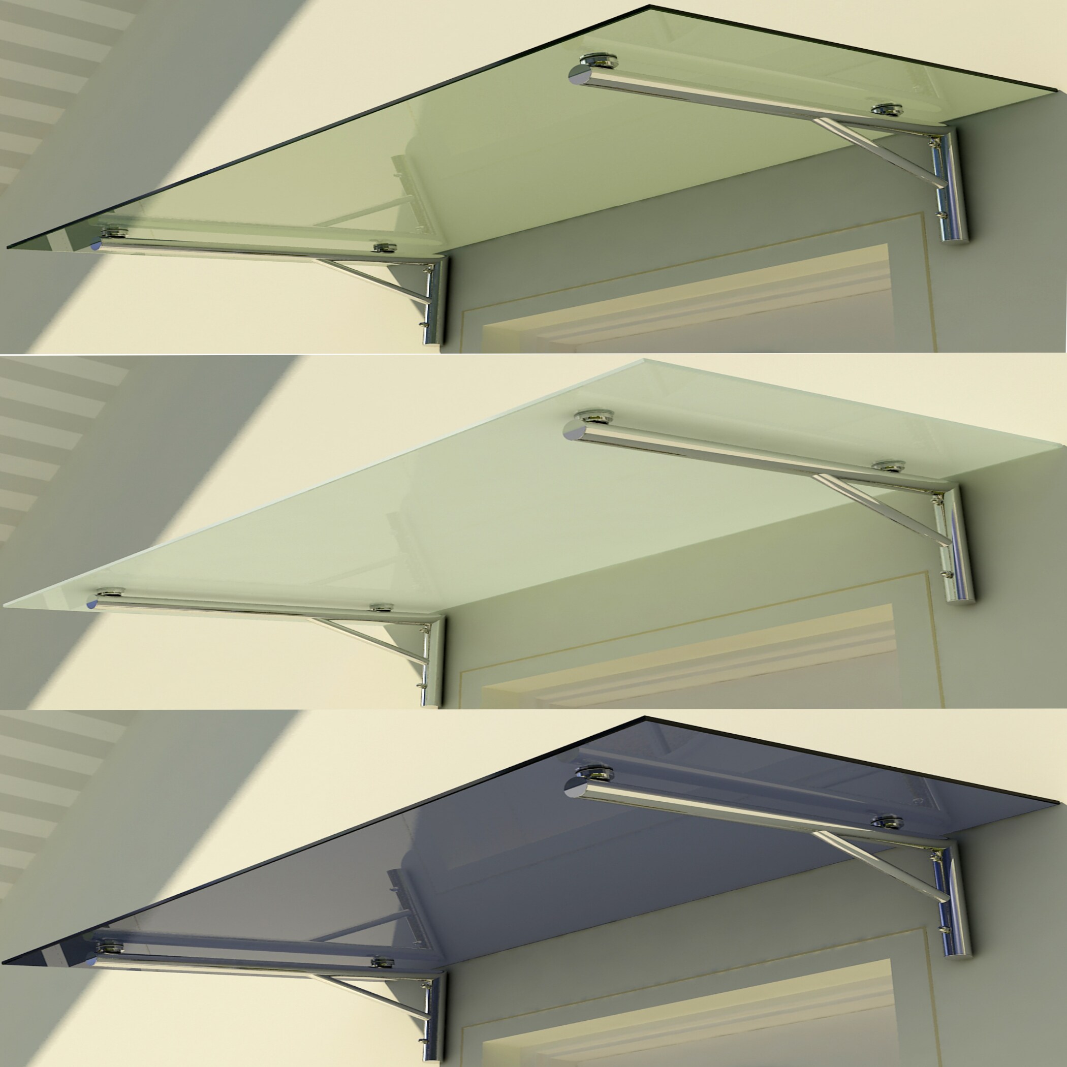 Fa-Bausysteme Glasvordach Elbrus Klarglas 150 x 90 cm 