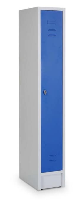 CEHA Reihen- und Garderobenschrank mit 30 cm Breite und 1 Abteil mit T&uuml;r in RAL5010 (enzianblau) 