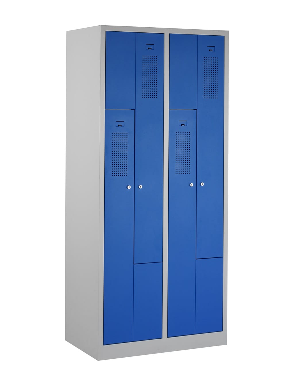 CEHA Garderoben Z-Spind 80 cm Breite mit T&uuml;ren in enzianblau RAL5010 