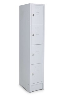 CEHA Schließ- und Fächerschrank mit 35 cm Breite und 4 Fächer lichtgrau/lichtgrau 