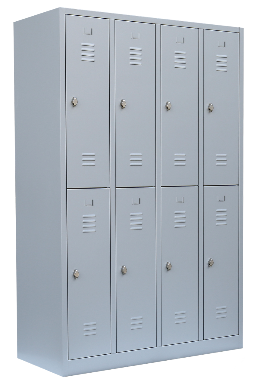 CEHA Mehrzweck- und F&auml;cherschrank ST120 mit 8 F&auml;cher in lichtgrau 