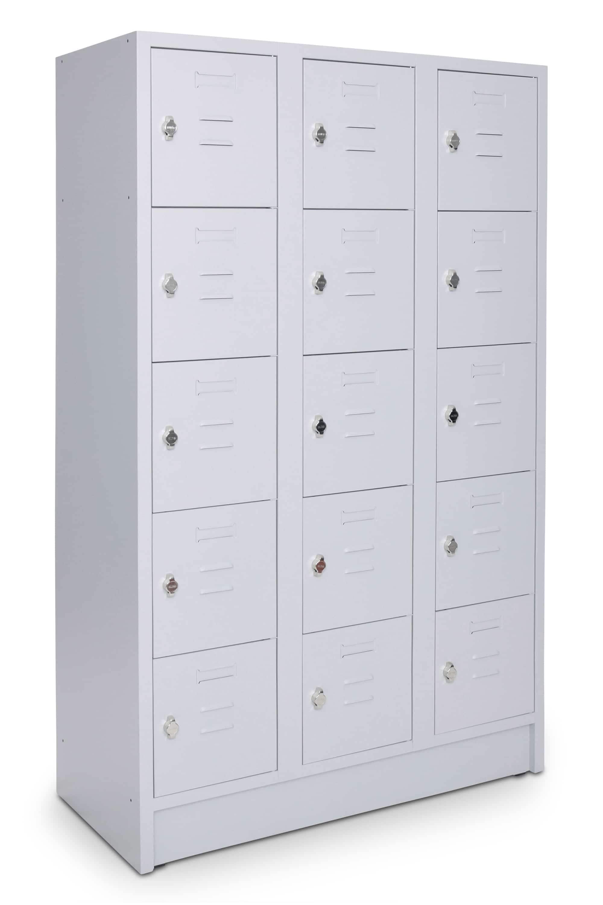 CEHA Schlie&szlig;- und F&auml;cherschrank mit 105 cm Breite und 15 F&auml;cher lichtgrau/lichtgrau 