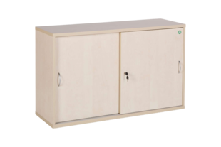 CEHA Schiebetüren- und Sideboard Büroschrank Holz 120 cm Breite in Dekor ahorn mit 2OH 