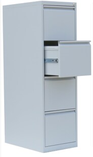 CEHA Hängeregistraturschrank 46 cm Breite mit 4 Schüben 1-bahnig in RAL7035 (lichtgrau) 