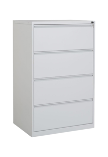 CEHA Hängeregistraturschrank 84 cm Breite mit 4 Schüben 2-bahnig in RAL7035 (lichtgrau) 