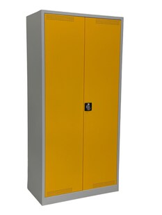 CEHA Umwelt- und Gefahrstoffschrank 92 cm Breite in signalgelb verzinkte Wannenböden 