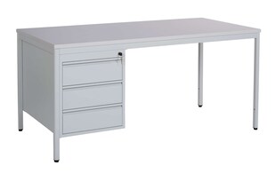 CEHA Schreibtisch mit Unterbaucontainer 160 x 80 cm in lichtgrau 