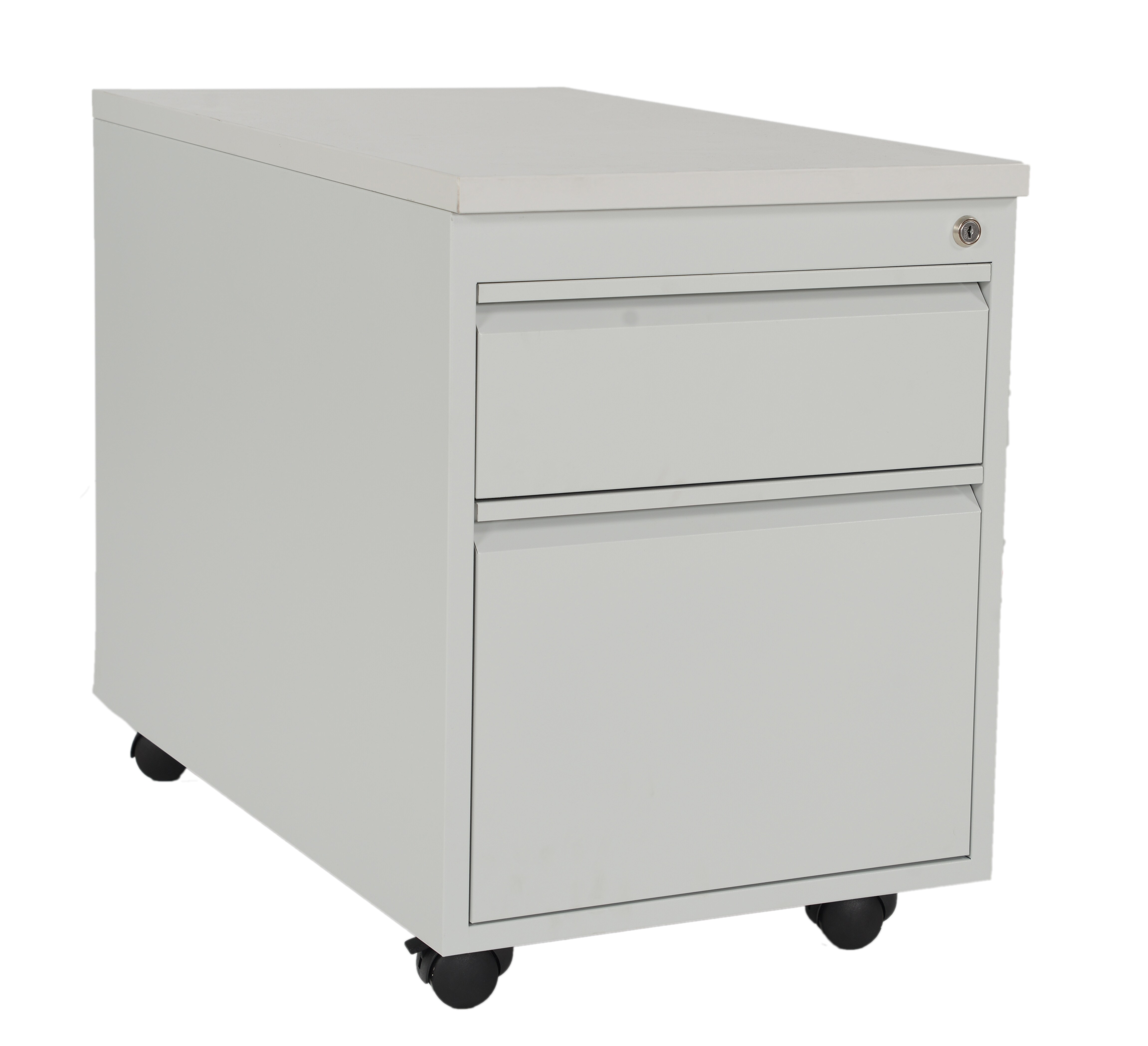 CEHA Rollcontainer ST790 mit Holztop 2 Sch&uuml;be in RAL7035 (lichtgrau) 